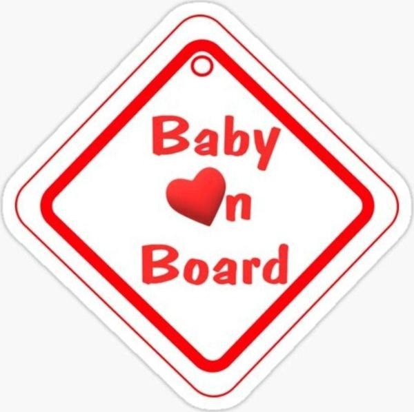 Baby On Board Arabada bebek var Sticker Etiket 19CM md3 - Image 1