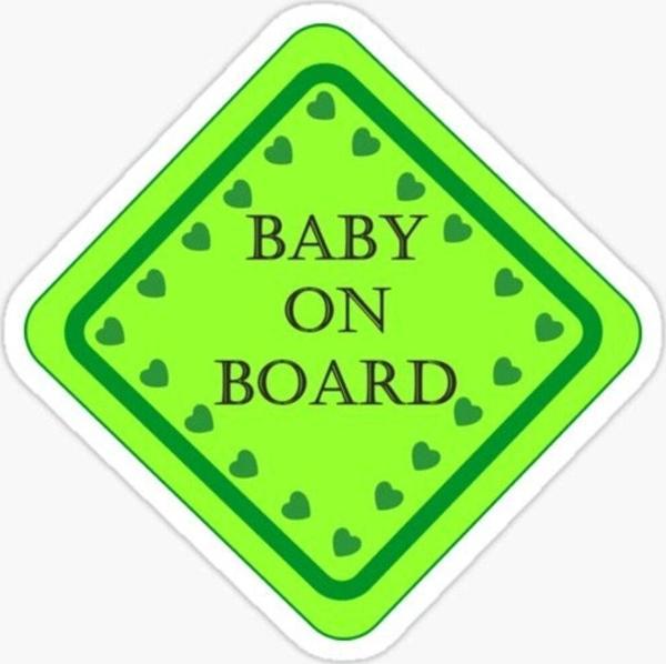 Baby On Board Arabada bebek var Sticker Etiket 19CM md4 - Image 1