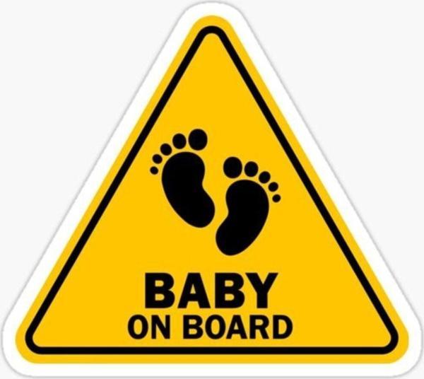 Arabada Bebek Var Sticker oto Yapıştırma Etiket 18cm MD11 - Image 1