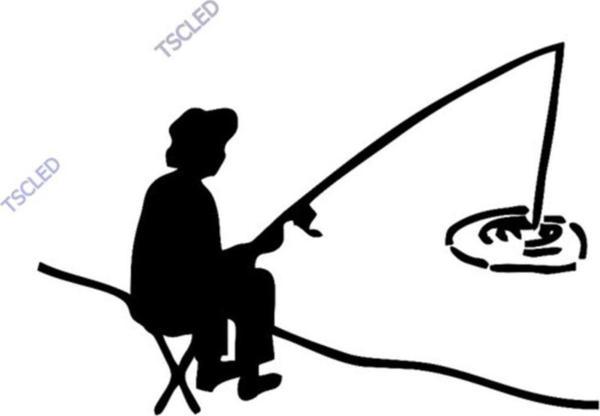 Balık Avlayan Adam Sticker 17cm - Image 1