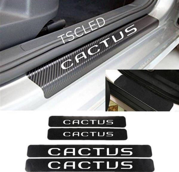Cactus Karbon Kapı Eşiği Kaplama Sticker 4 lu Set zz22 - Image 1