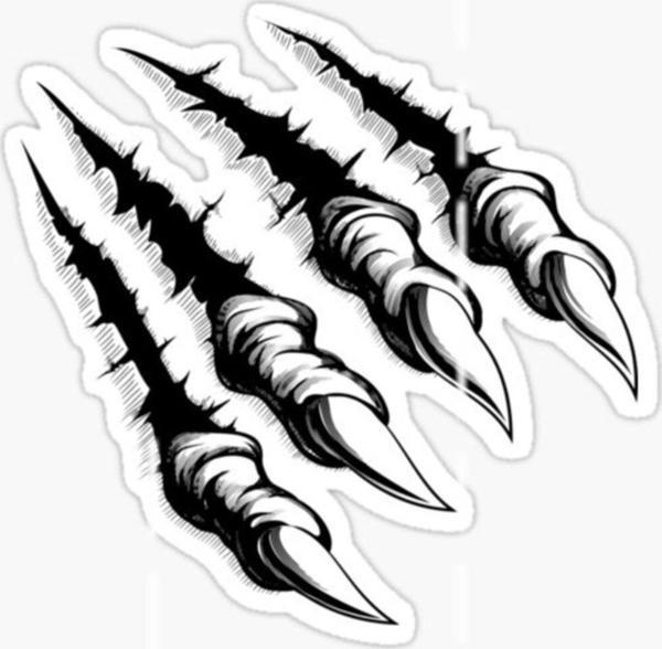 Canavar Pençe Araba Oto Sticker Yapıştırma 19 Cm Aa - Image 1