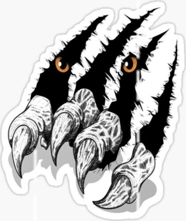 Canavar Pençe Araba Oto Sticker Yapıştırma 19 Cm As - Image 1