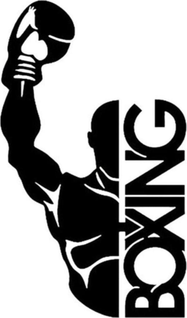 Boks Ve Eldiven Araba Sticker Etiket 18cm Siyah - Image 1