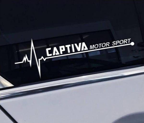 Captiva Yan Cam Sticker Oto Kapı Çıkartma Tuning oto 20 cm x 7 cm yazı 49 - Image 1