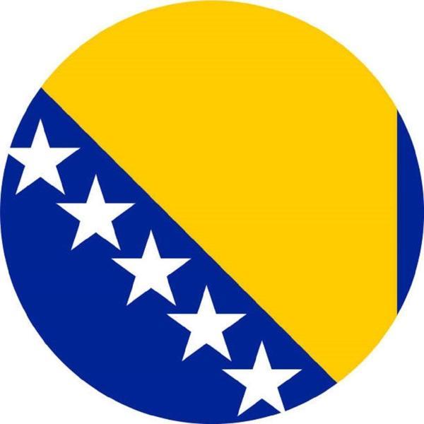 Bosna Hersek Bayrağı Arma Oto Sticker 13cm Ve 4 Cm 2adet - Image 1