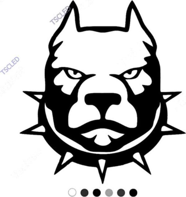 Boynundan Bağlı Bulldog Köpeği Etiket Sticker Yapıştırma 17cm - Image 1