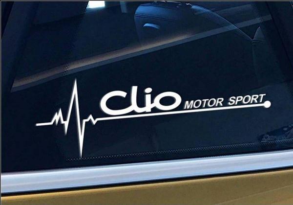 clio Nabız Kalp atışı sticker 2 adet Sağ Sol kelebek cam - Image 1