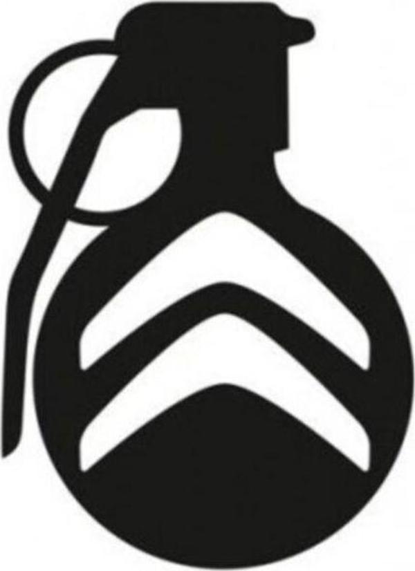 Citroen Araba tampon El Bombası Sticker Yapıştırma - Image 1