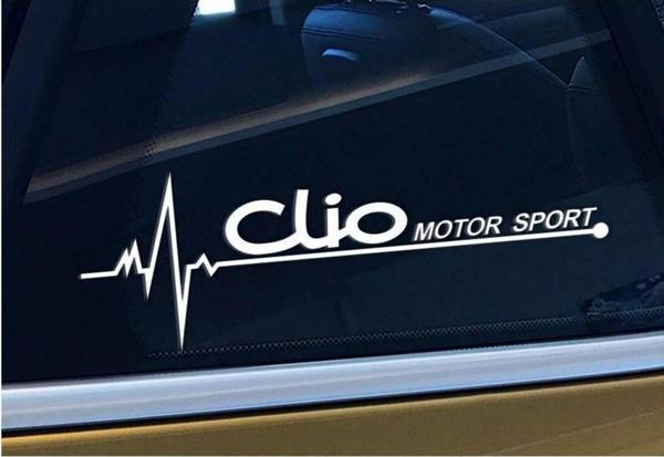 Clio Yan Cam Sticker Oto Kapı Çıkartma Tuning oto 20 cm x 7 cm yazı 382 - Image 1
