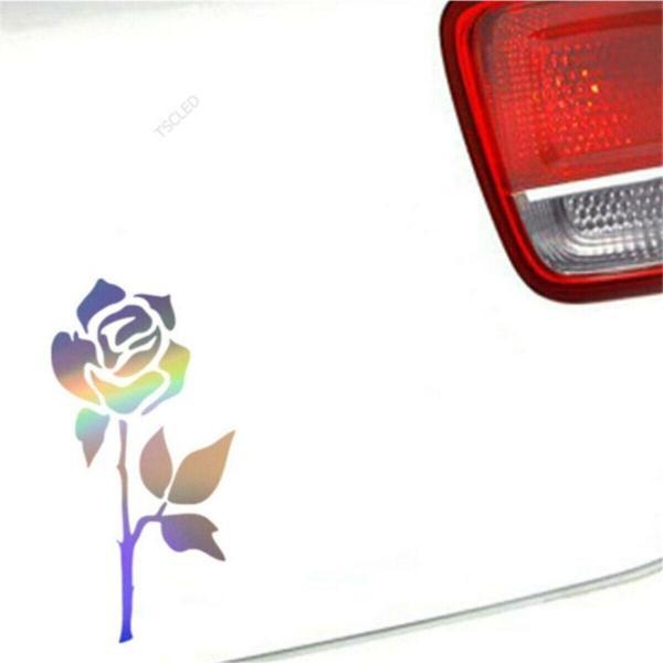Çok Renkli Gül Çiçek Sticker Araba 15cm - Image 1
