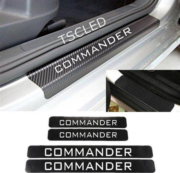 Commander Karbon Kapı Eşiği Kaplama Sticker 4 lu Set zz93 - Image 1
