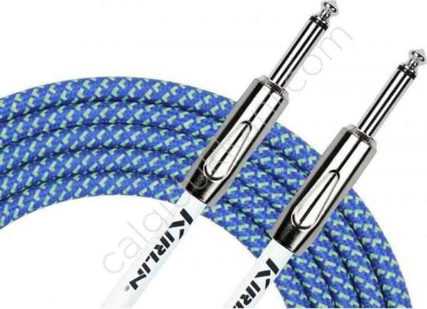Kirlin Cable IWCX-201PN BL 3Mt Örgülü Enstruman Kablosu - Mavi - Image 1