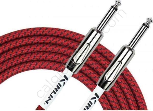 Kirlin Cable IWCX-201PN RD 3Mt Örgülü Enstruman Kablosu - Kırmızı - Image 1