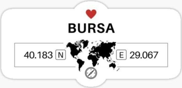 Bursa 2 Gps Harita Sticker Oto Araba Yapıştırma 17cm - Image 1