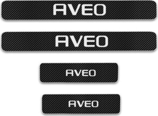 Chevrolet Aveo Carbon Fiber Kapı Eşiği Yazısı Sticker Boya Koruma - Image 1