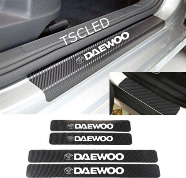 Daewoo Karbon Kapı Eşiği Koruma Sticker Yapıştırma (4lu Set) - Image 1