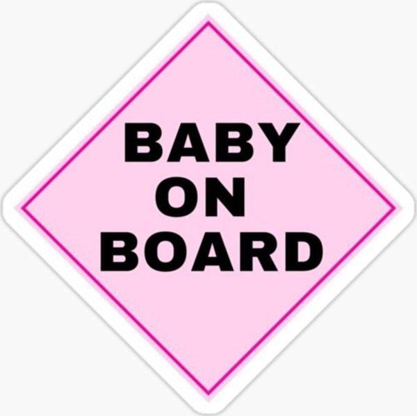 Dikkat Arabada Bebek Var Sticker oto Etiket 18cm MD1 - Image 1