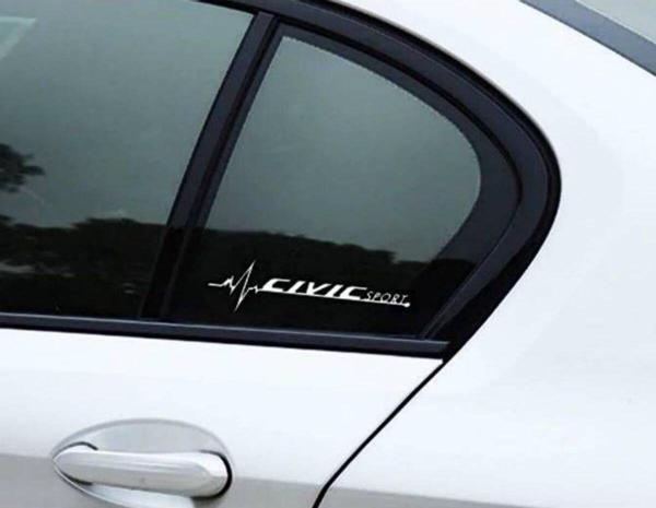 civic Nabız Kalp atışı sticker 2 adet kelebek cam - Image 1