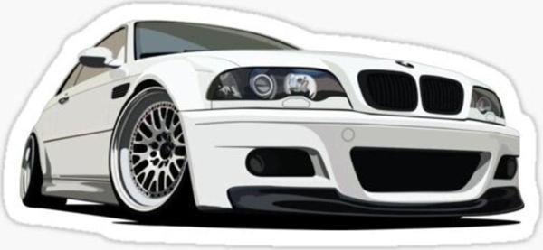 E46 M3 Cam Sticker Yapıştırma 16cm 2 Adet - Image 1
