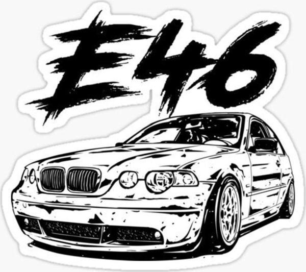 E46 Modifiye Cam Sticker Yapıştırma 16cm 2 Adet - Image 1