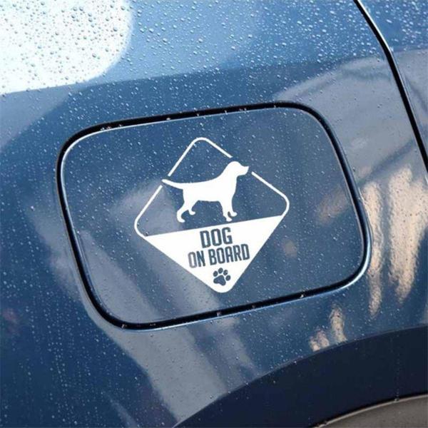 Dog On Board Arabada Köpek Var Sticker Yapıştırması Beyaz - Image 1