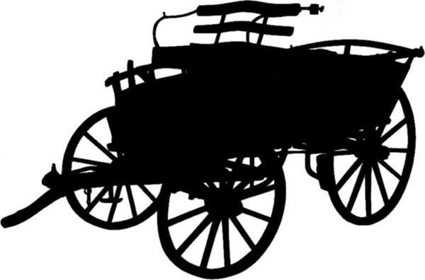 Eski Klasik 1800'li Yılların Lüks At Arabası Sticker 15cm - Image 1