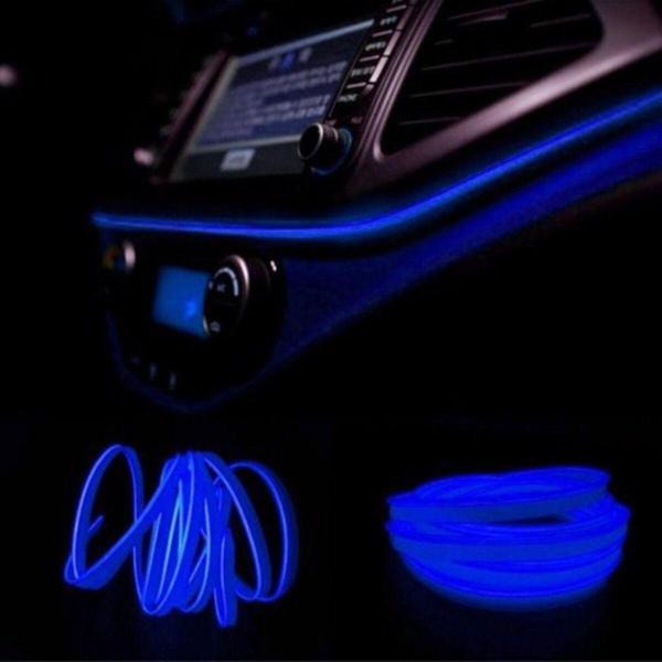 Fitilli İp Neon Led Torpido Şeridi 2 Metre Mavi - Image 1