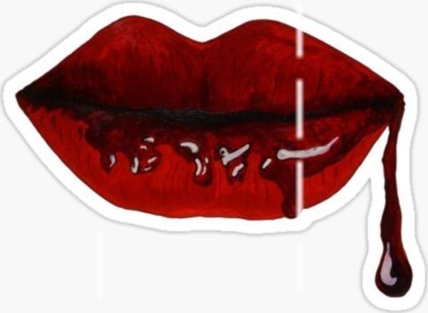 Dudak Kan Araba Sticker Oto Yapıştırması 18cm A1 - Image 1
