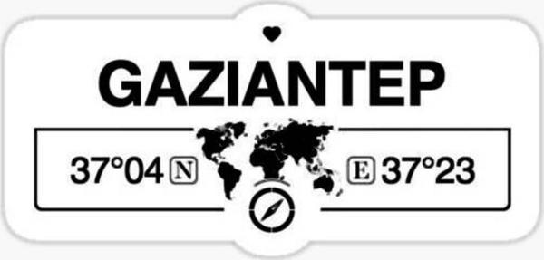 Gaziantep Gps Harita Sticker Oto Araba Yapıştırma 17CM yazı 180 - Image 1