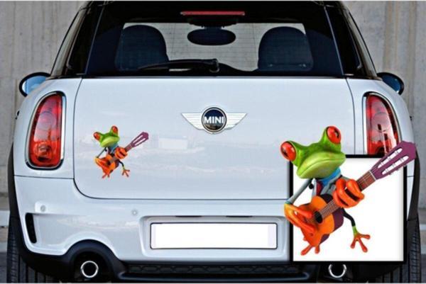Gitarcı Müzisyen Araba Oto Sticker Yapıştırma Renkli - Image 1
