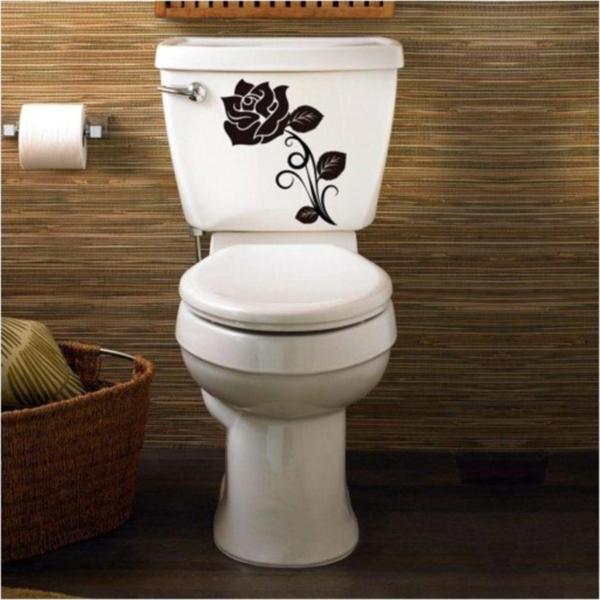 Gül Deseni Klozet Kapak Banyo Wc Sticker - Image 1