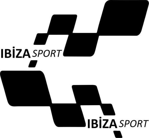 ibiza sport Etiket Yapıştırma 30cmx11cm MMD229 - Image 1