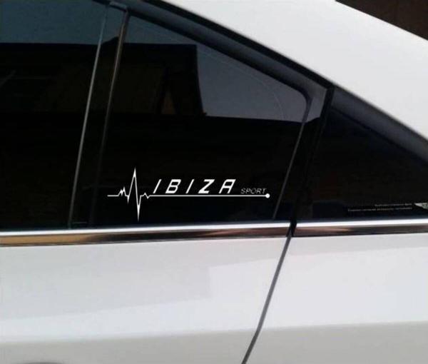 ibiza Yan Cam Sticker Oto Kapı Çıkartma Tuning oto 20 cm x 7 cm yazı 426 - Image 1