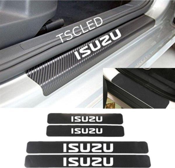 Isuzu Karbon Kapı Eşiği Koruma Sticker Yapıştırma (4lu Set) - Image 1