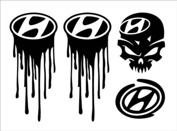 Hyundai Sticker Set Paketi 2 Adet Kanlı 1 Adet Kuru Kafa - Image 1