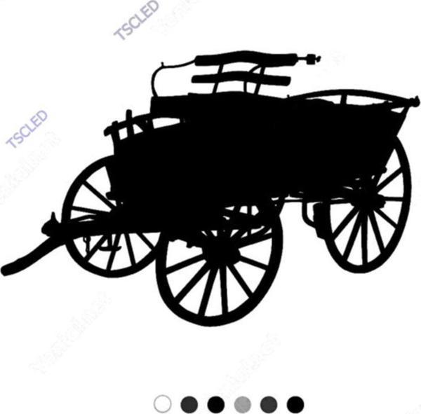 Lüks At Arabası Sticker 17cm - Image 1