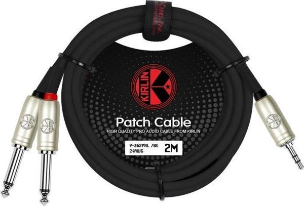 Kirlin Cable Y-362PRL 2MT BK Kablo 3.5 mm - 2x 1/4 Mono Jak - Image 1