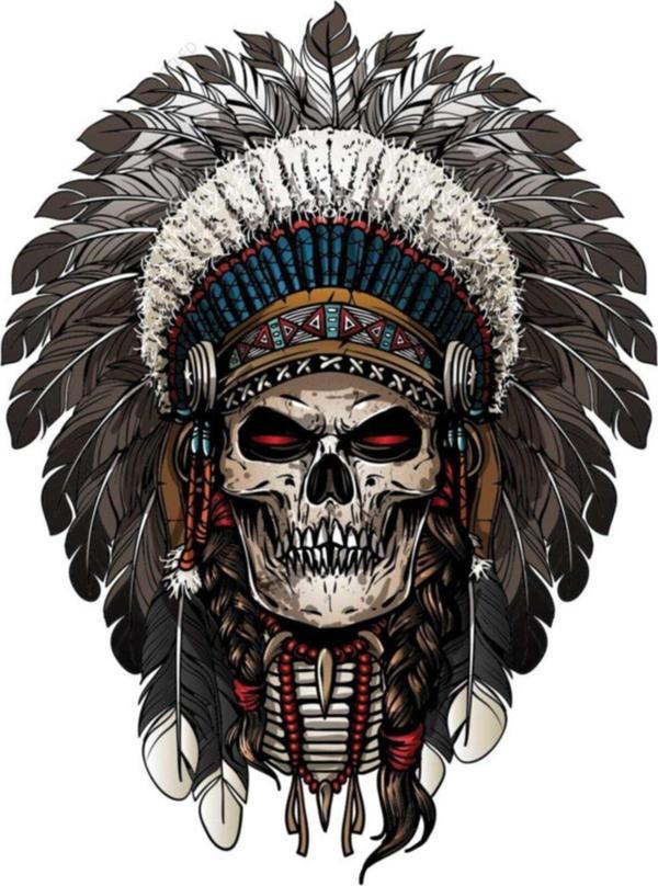 Kurukafa Kurukafa Kızılderili Sticker 17cm - Image 1