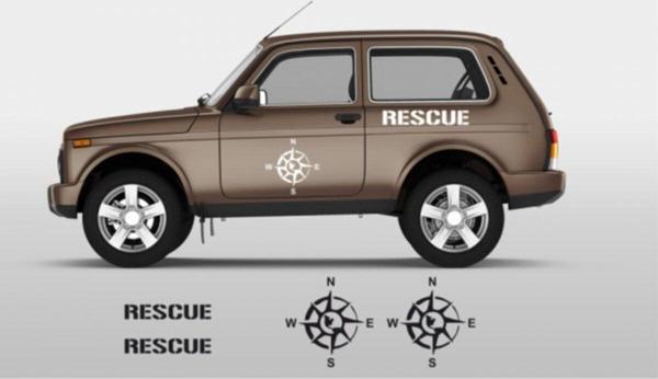 Lada Niva Sticker Set Rescue Araba Yapıştırma - Image 1