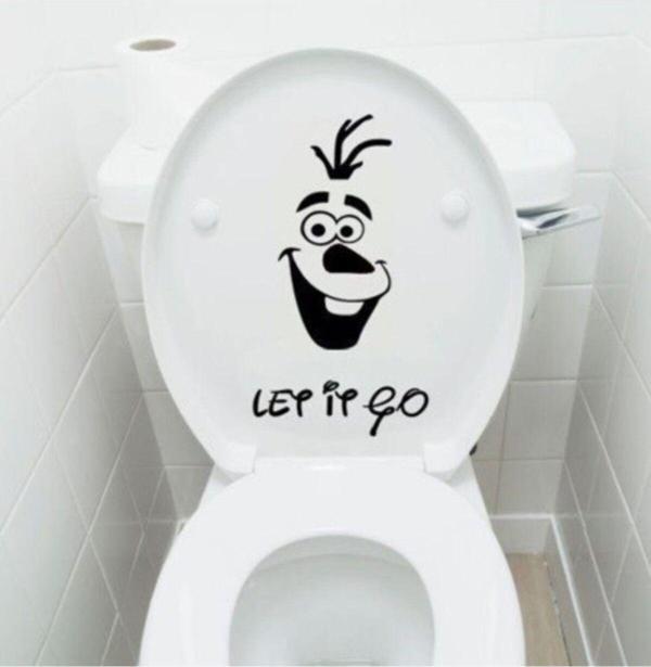 Klozet Banyo Sticker Komik Resim 5 - Image 1