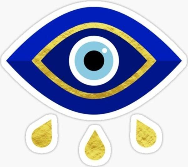 Nazar Boncuğu Sticker Duvar 18cm Yapıştırma Etiket MD8 - Image 1