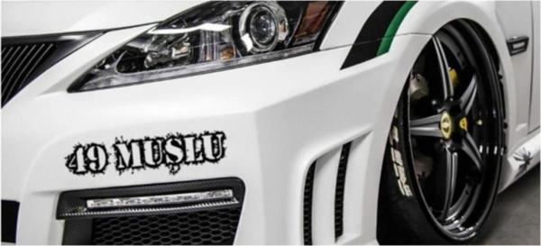 Muşlu 49 Plaka Araba Oto Sticker Yapıştırma 2 Adet - Image 1