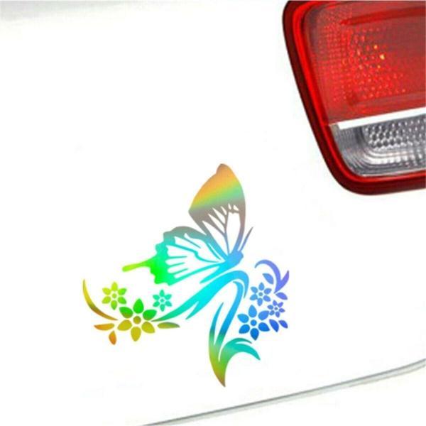 Kelebek Çiçek Araba Sticker Yapıştırması 15cm - Image 1