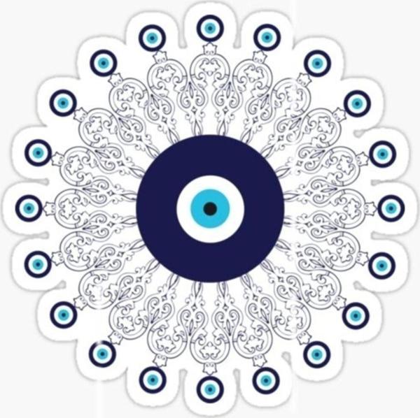 Nazar Sticker Yapıştırma Etiket Leptop Araba Cam Md30 18cm - Image 1