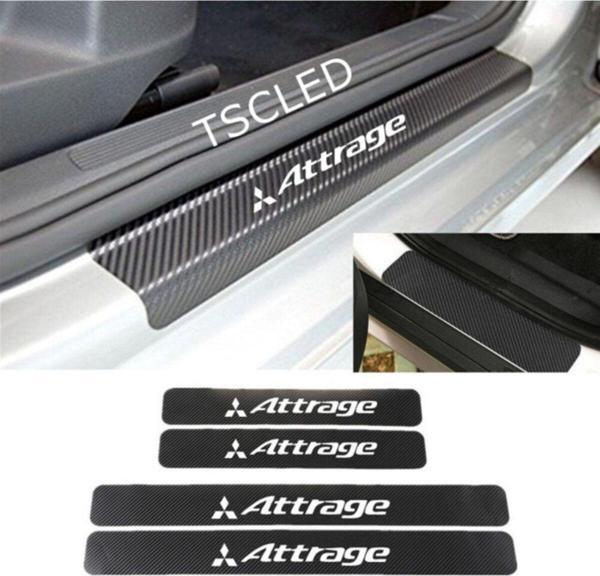 Mitsubishi Attrage Karbon Kapı Eşiği Koruma Sticker (4lu Set) - Image 1