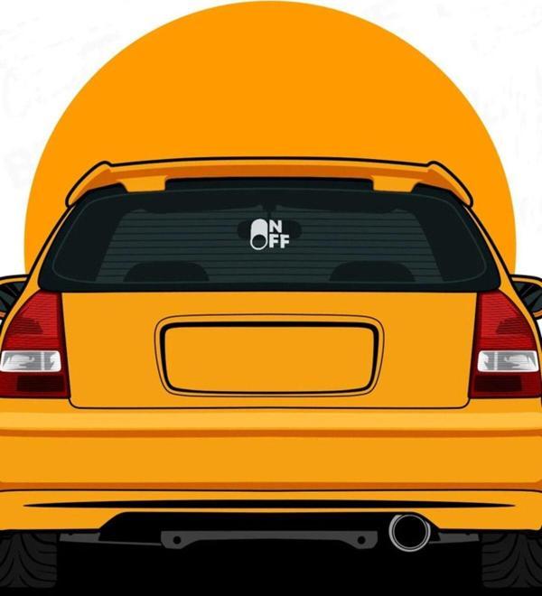 On Off Switch Sticker Etiket 2 Adet 12x14CM - Image 1