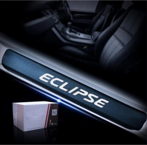 Mitsubishi Eclipse Carbon Fiber Kapı Eşiği Yazısı Sticker 4Adet - Image 1