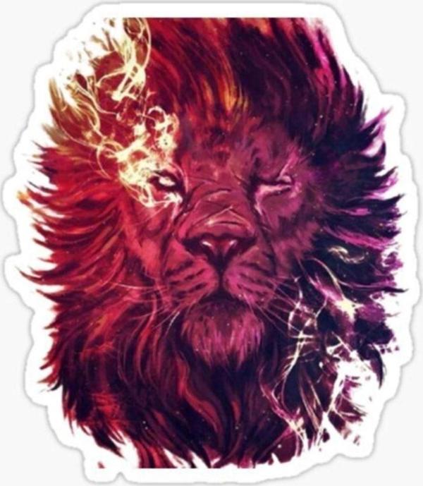 Renkli Aslan Araba Oto Sticker Yapıştırma Etiket 17cm J1 - Image 1