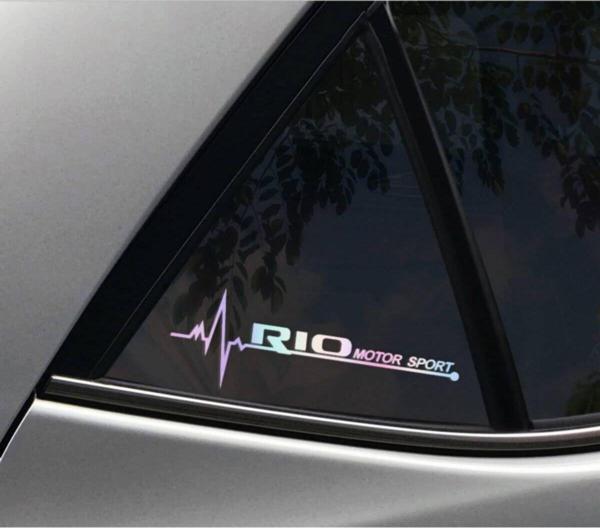 Rio Yan Cam Sticker Oto Kapı 20 Cm X 7 Cm Hologram c57 - Image 1